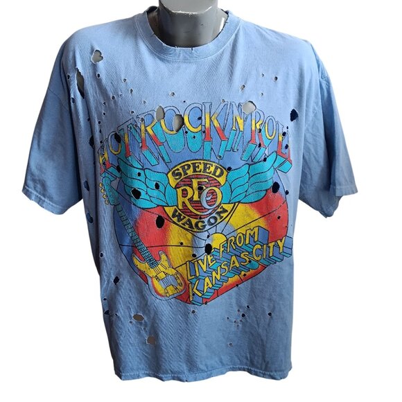 REO Speedwagon Other - Men's 2XL REO Speedwagon T-shirt Hot Rock N Roll Kansas City Trashed Distressed